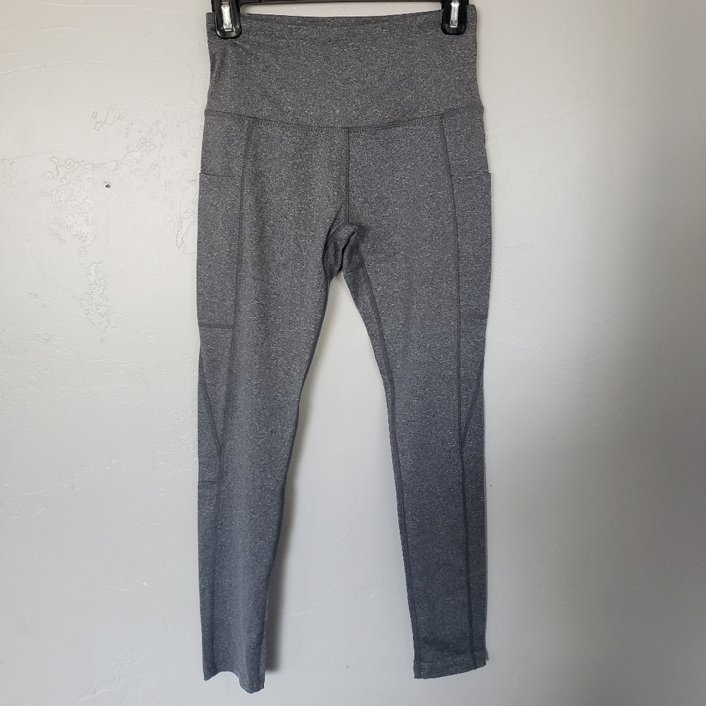 NYLA Women's Small Grey Full Length Leggings Workout Tight Pants Activewear Gym